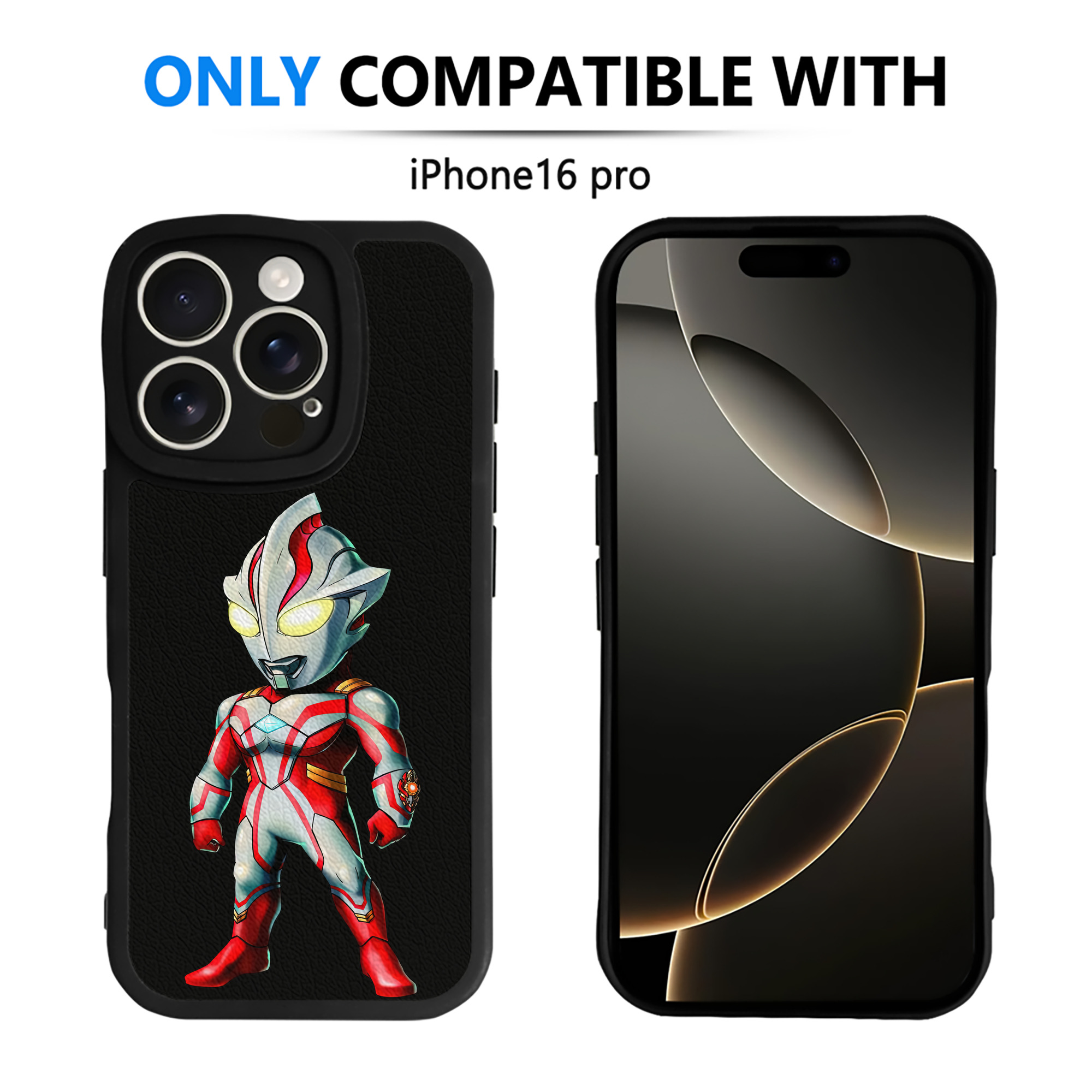 （画像用） ウルトラマン Ultraman 【iPhone 16シリーズ対応】シリコンスマホケース（レザー調） 材質：シリコン